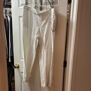 Old Navy White Linen Pants